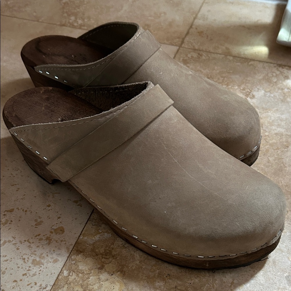Wooden clogs/ mules